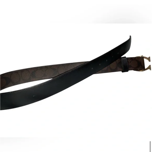 Coach New York Signature C Buckle Belt in Chestnut Brown Size XL - Picture 5 of 13